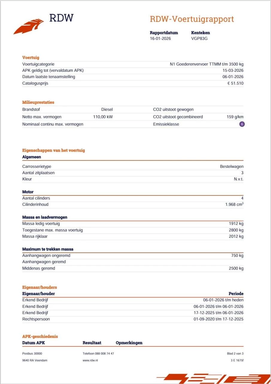 Hoofdafbeelding Volkswagen Transporter