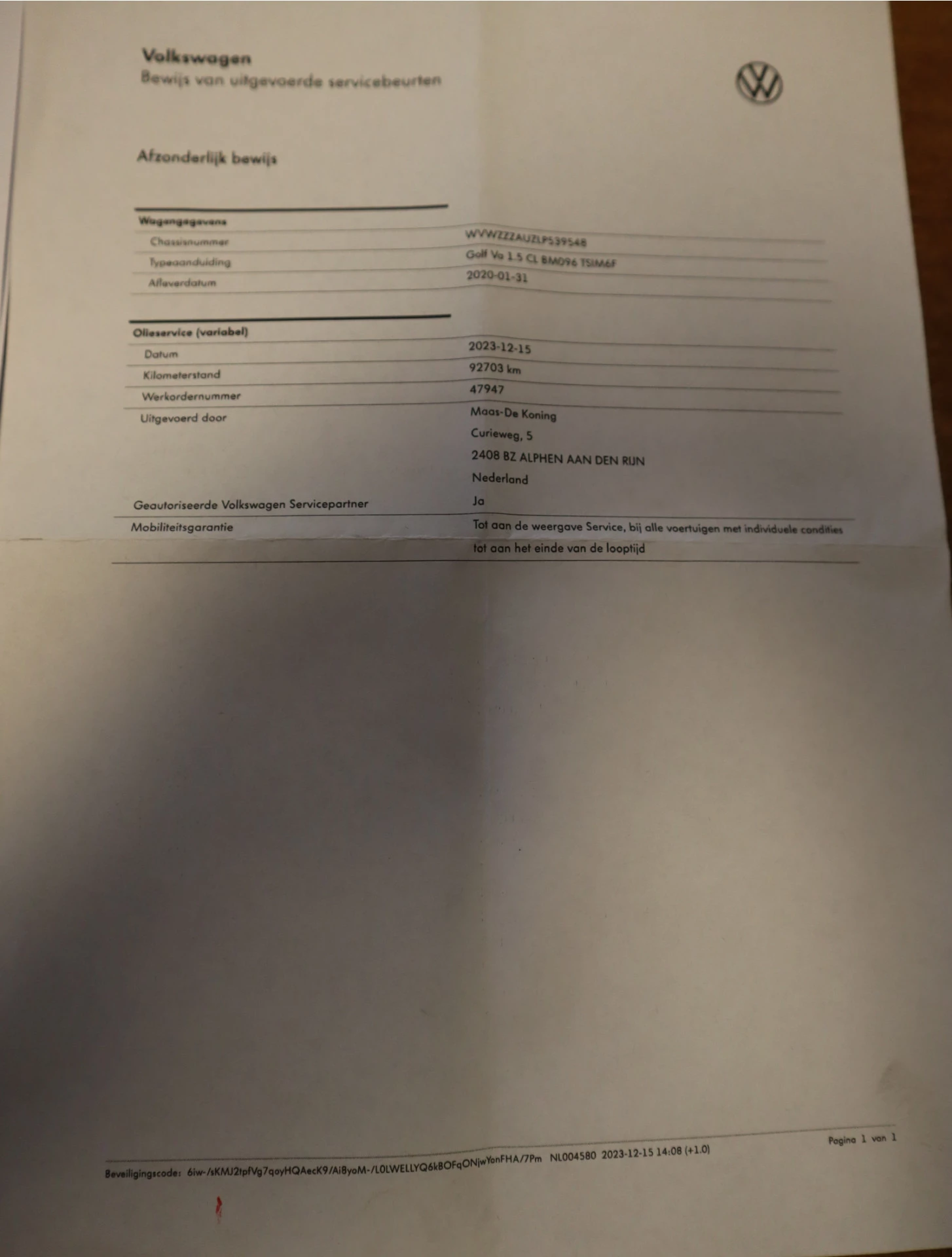 Hoofdafbeelding Volkswagen Golf