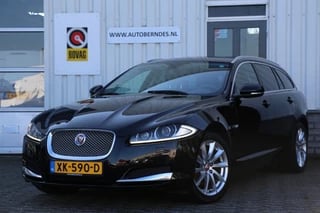 Jaguar XF Sportbrake 2.2D S 200PK Aut.*Perfect Onderh.*Trekhaak/Leder/Stoelverw./LED/Camera/Elek. Klep/Navi/Dodehoek/Parkeersens.V+A/18 inch LM*