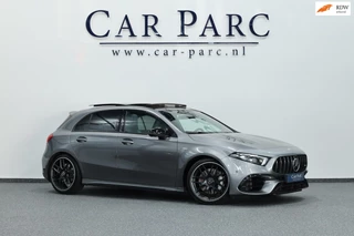 Hoofdafbeelding Mercedes-Benz A-Klasse Mercedes-Benz A-klasse AMG 45 4MATIC+ MULTIBEAM/VIRTUAL/SFEER/PANO/LEER+S.VERWARMING+MEMORY/19" LMV/360 CAM/ACC/12 MND GARANTIE!