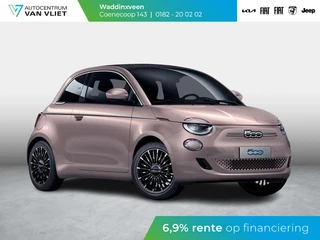 Fiat 500e Cabrio La Prima 42 kWh | 17% Bijtelling | Clima | Cruise | Leder | 17" | Priv Glass | Winter Pack | JBL Sound | BSM | Apple Carplay