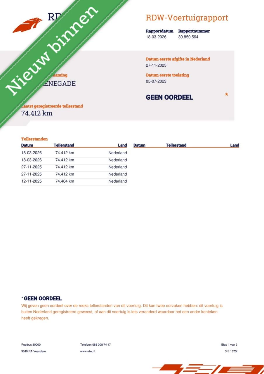 Hoofdafbeelding Jeep Renegade