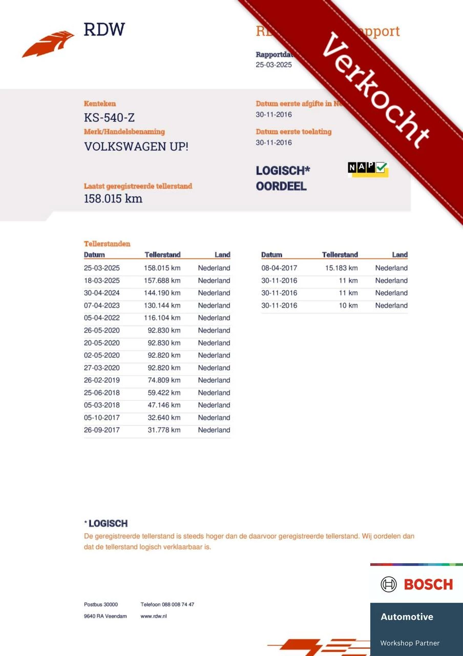 Hoofdafbeelding Volkswagen up!