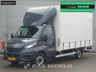 Iveco Daily 35S18 3.0L Automaat Schuifzeilen met Laadklep ACC Navi Bakwagen Schuifzeil Zeilen Koffer Meubelbak 22m3 Airco