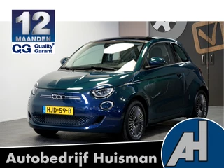 Fiat 500 Fiat 500e Icon 42 kWh PANORAMADAK + CAMERA + CLIMA + CRUISE + LANE ASSIST + NAVI GROOT SCHERM + APPLE CARPLAY/ANDROID AUTO + BLUETOOTH + KEYLESS ENTRY&GO + PARKSENSOREN + 16" LM-VELGEN!!