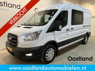 Ford Transit 2.0 TDCI L3H2 DC Dubbel Cabine Trend 130 PK / Euro 6 / Airco / Schuifdeur L + R / Cruise Control / Camera / Trekhaak