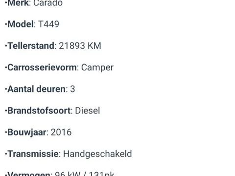 Hoofdafbeelding Carado T 449