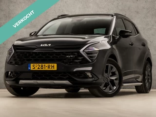 Kia Sportage 1.6 T-GDi Hybrid GT-Line 230Pk Automaat (PANORAMADAK, APPLE CARPLAY, GROOT NAVI, VIRTUAL COCKPIT, ADAPTIVE CRUISE, LEDER/ALCANTARA, ELEK SPORTSTOELEN, STUUR/STOELVERWARMING, SFEERVERLICHTING, KEYLESS, ZWART HEMEL, NI