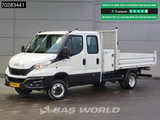 Iveco Daily 35C16 3.0L Open Laadbak Dubbel Cabine met Kist 3,5t trekhaak Dubbellucht Navi Airco Cruise Pritsche Pickup Open Box Airco Dubbel cabine Trekhaak Cruise control