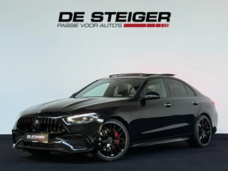 Hoofdafbeelding Mercedes-Benz C-Klasse Mercedes-Benz C-klasse 300 e AMG C63 Pano Memory Sfeer 360 Camera