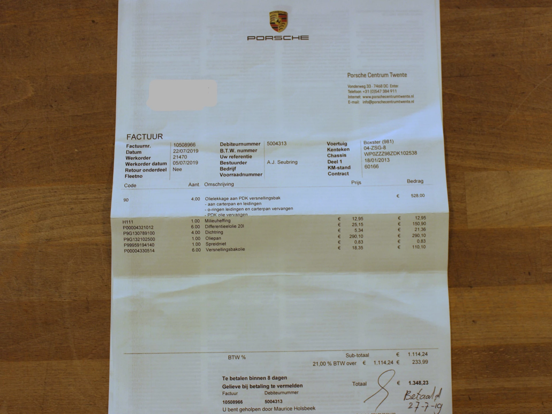 Hoofdafbeelding Porsche Boxster