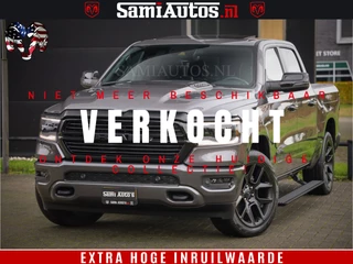 Dodge Ram 1500 SPORT 5.7 V8 HEMI | Virtual | Mega Vol | MWK Klep | XB9 | Adaptive Cruise | 4x4 | Crew Cab | Granite Crystal | Dubbel Cabine DC | 5 persoons | Eerste Eigenaar | Z.G.A.N |