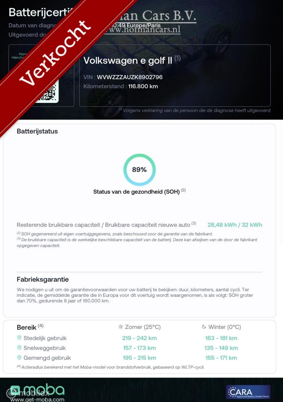 Hoofdafbeelding Volkswagen e-Golf