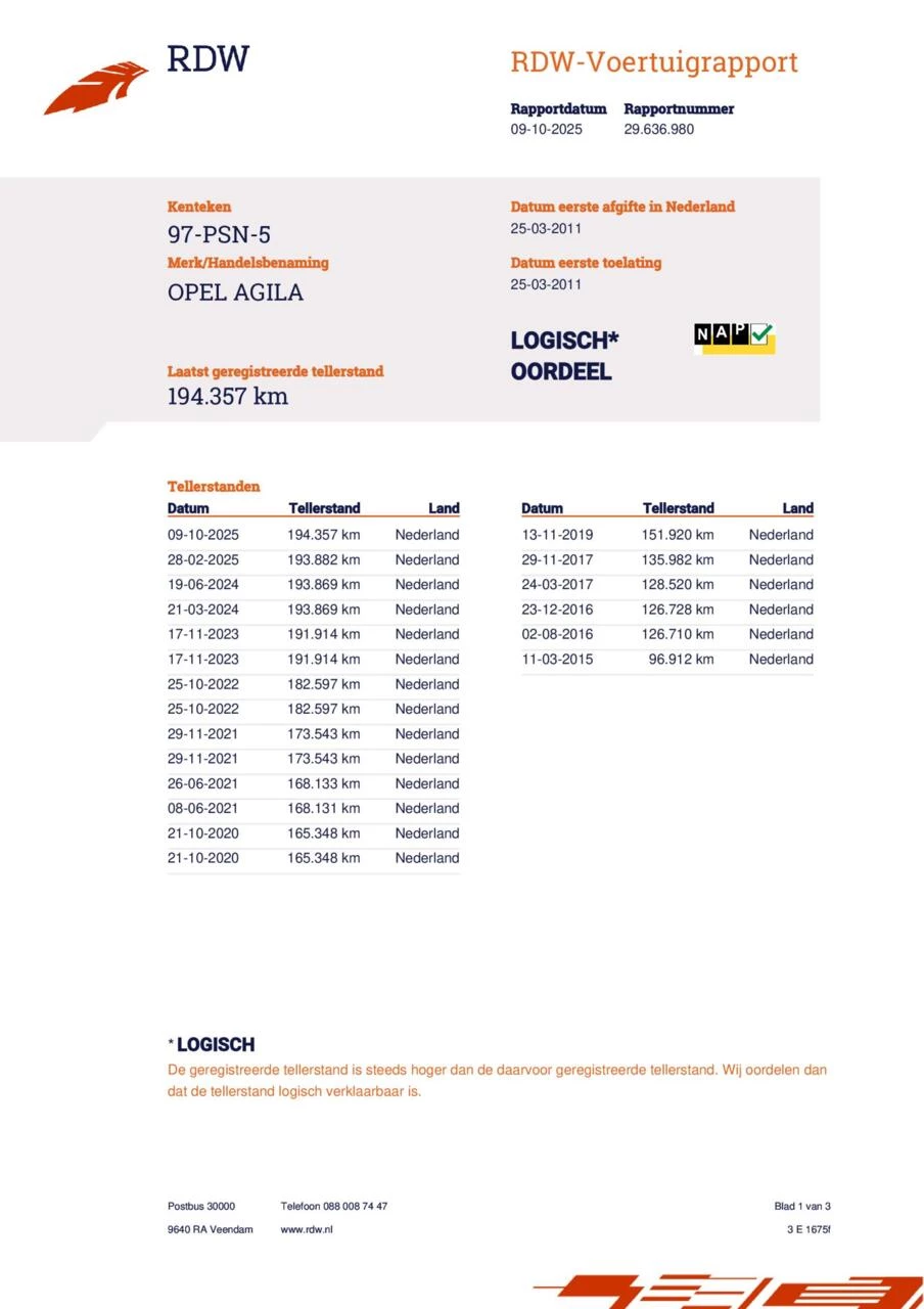 Hoofdafbeelding Opel Agila