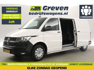 Volkswagen Transporter 2.0 TDI L2H1 Airco Cruise Carplay 2xSchuifdeur Navigatie PDC 3 Persoons Elektrpakket