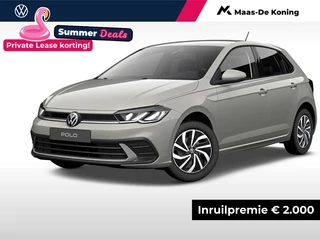 Volkswagen Polo Life Edition 1.0 TSI 95 pk 7 versn. DSG  Achteruitrijcamera · Parkeersensor achter · Velgen 'essex', 15 inch lichtmetaal ·