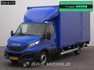 Iveco Daily 35S14 Laadklep Automaat Zijdeur Bakwagen LED Navi Airco Cruise Camera D'Hollandia 3,5t Trekgewicht Euro6 Meubelbak Koffer Airco Cruise control