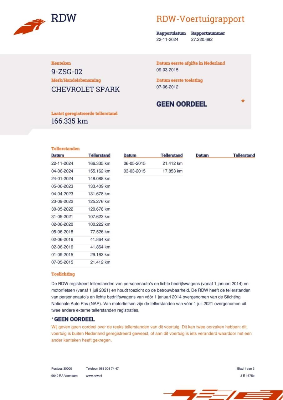 Hoofdafbeelding Chevrolet Spark