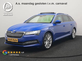 Škoda Superb Combi 1.4 TSI iV Laurin & Klemet Plug In Hybrid 218pk Dealer O.H. PHEV | Trekhaak Af Fabriek | Panodak | Adaptive Cruise | 360 Camera | Lederen Sportstoelen Ventilatie & Memory & Massage | Canton Audio | Crystal LED | Stuur Verwarmd | Sfeerverlichting |