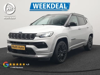 Jeep Compass 4xe 240 Electric S Plug In Hybrid 240pk PHEV | Adaptive Cruise | Camera | Lederen Sportstoelen Verwarmd | Apple Carplay | Stuur Verwarmd | Virtual | Keyless | Navigatie | DAB |