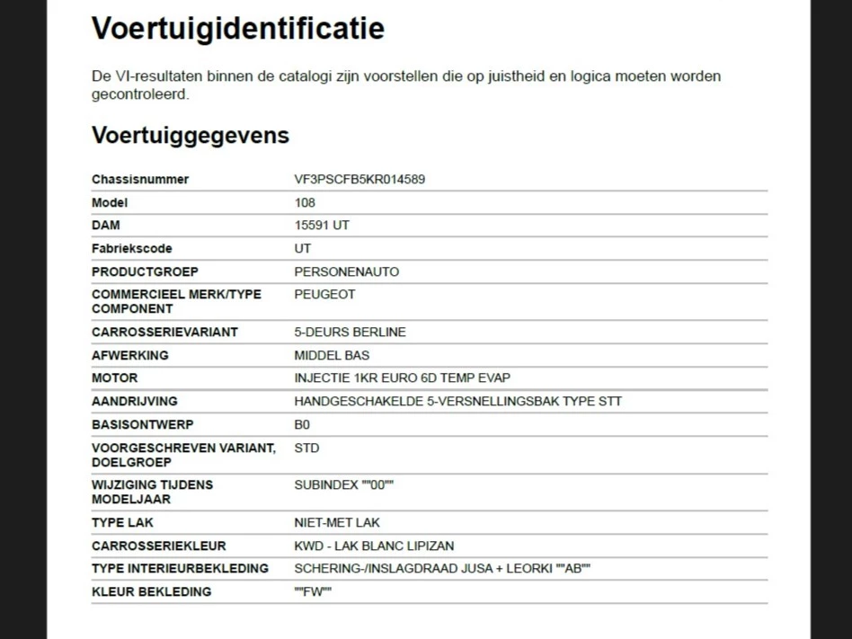 Hoofdafbeelding Peugeot 108