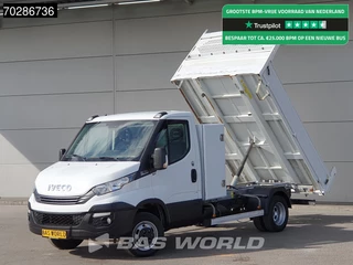 Iveco Daily 35C18 3.0L Automaat Kipper met Kist Dubbellucht 3,5t Trekhaak Airco Euro6 Tipper Kieper Benne 2m3 Airco Trekhaak Cruise control
