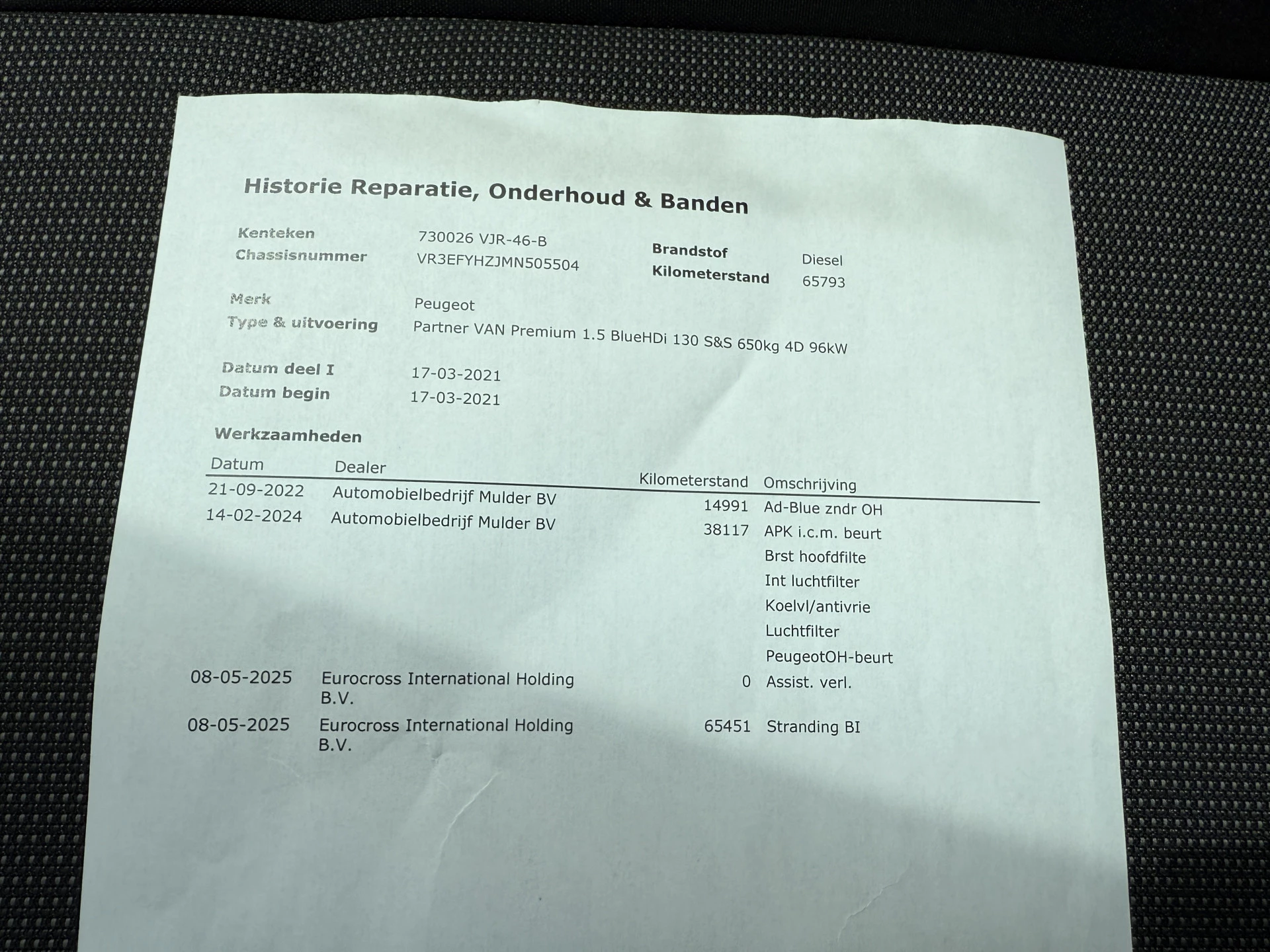Hoofdafbeelding Peugeot Partner