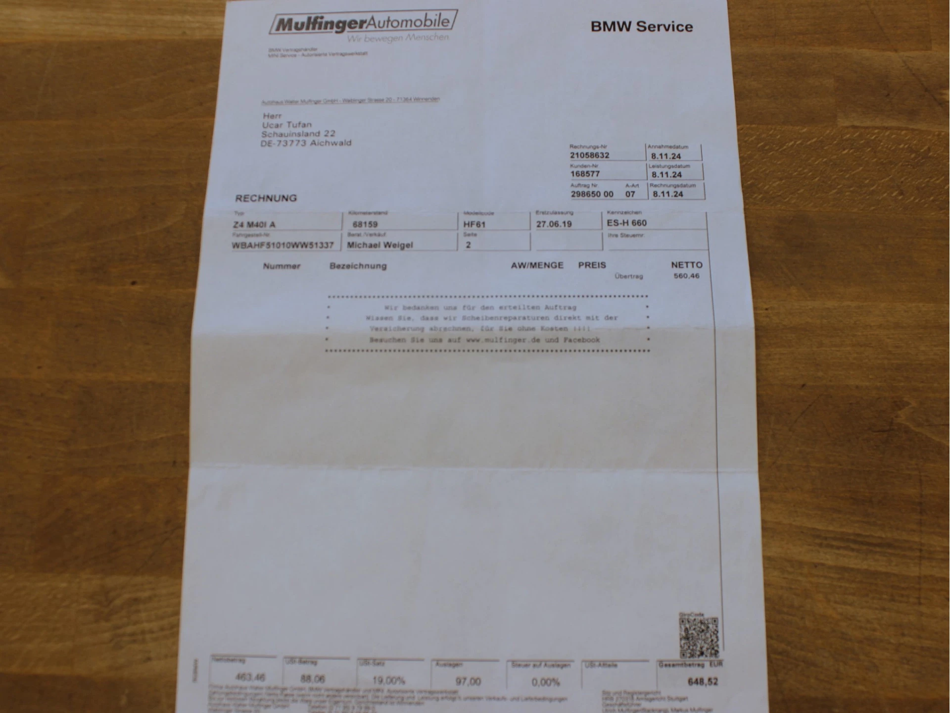 Hoofdafbeelding BMW Z4