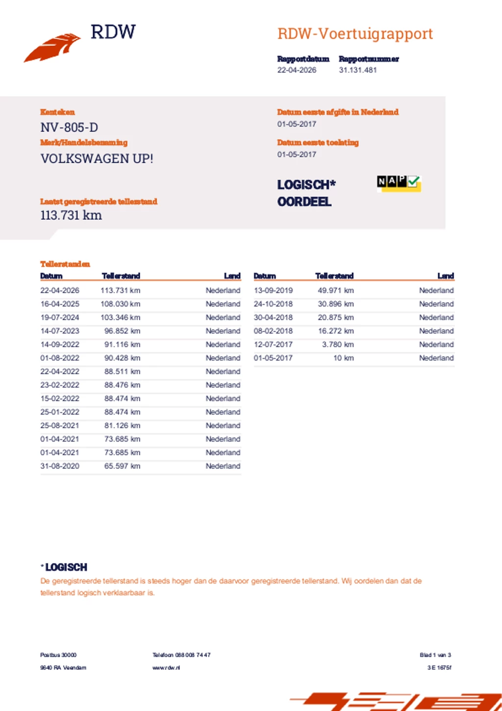 Hoofdafbeelding Volkswagen up!
