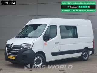 Renault Master 150PK Dubbel Cabine RED-Edition L2H2 LED Navi Airco Cruise Camera Parkeersensoren Euro6 L2 DC Doka Mixto 7m3 Airco Cruise control