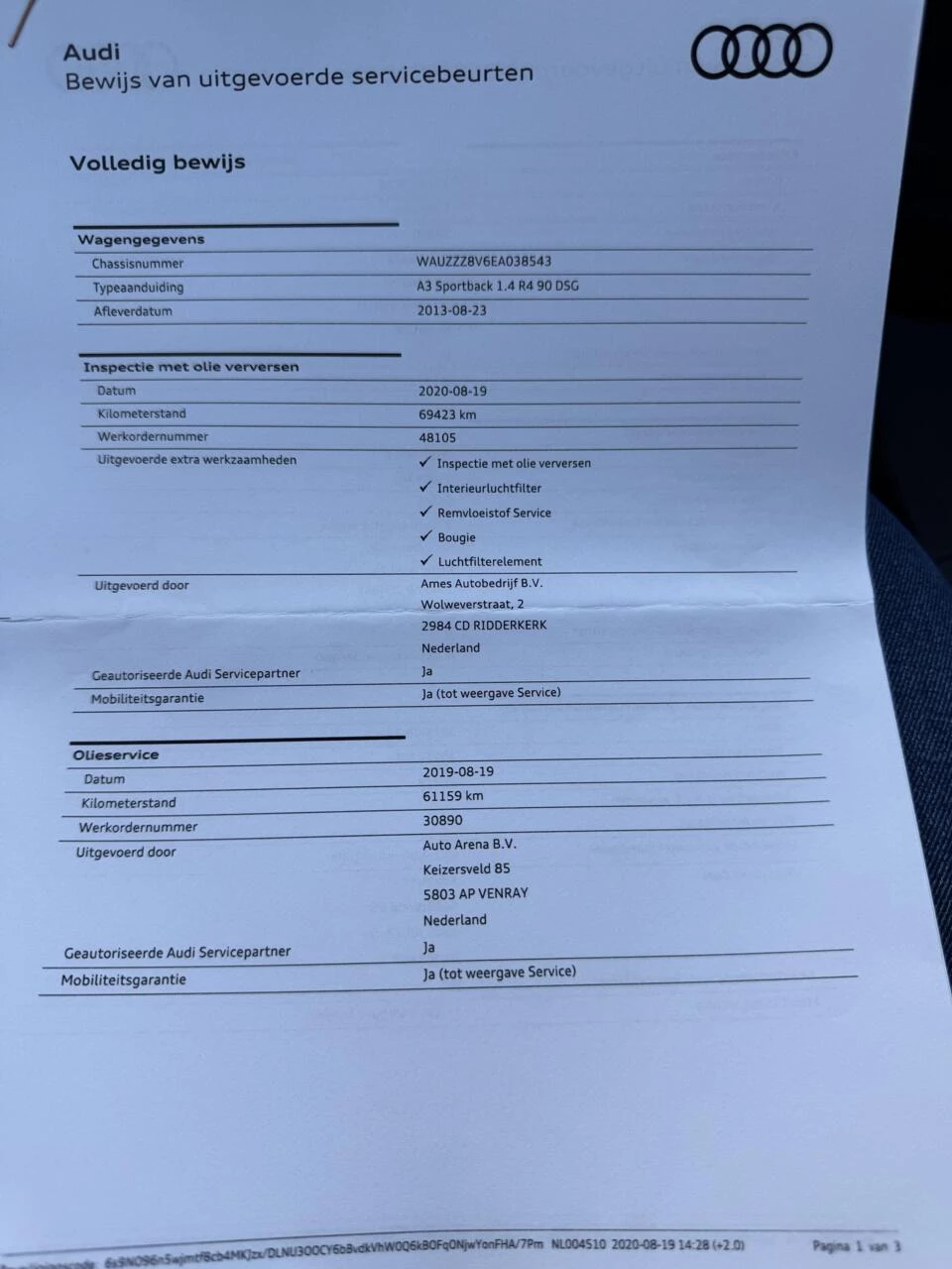 Hoofdafbeelding Audi A3