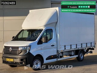 Hoofdafbeelding Renault Master Renault Master 170PK 2025model BPM vrij!! Laadklep Schuifzeil Carplay LED Airco Cruise Bakwagen Meubelbak Zeilenwagen Schuifzeilen Plane Airco Cruise control
