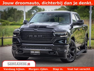 Dodge Ram 1500 LIMITED NIGHT 5.7 V8 | BLACK OPS | MULTITAILGATE | PANO | ADAPTIVE CRUISE | 360CAM | APPLE CARPLAY | PRINS LPG ONDERBOUW | LUCHTVERING | 4X4 | Comfortabele Dubbele Cabine met Royale 5 Zitplaatsen |