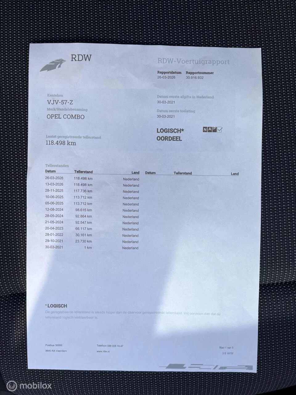 Hoofdafbeelding Opel Combo