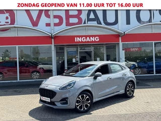 Hoofdafbeelding Ford Puma Ford Puma 1.0 ECOBOOST 125PK ST-LINE HYBRIDE NARDO-GREY LED NAVI CAMERA ECC-AIRCO LMV PDC