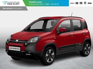 Fiat Panda Hybrid Pandina | Airco | Cruise | Priv Glass | Dakrails | 15" | PDC | Apple Carply | Rosso