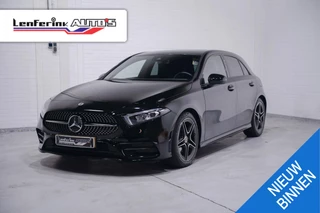 Mercedes-Benz A-klasse 180 Business Solution AMG NAP 1e eigen. led-verlichting v+a navi PDC v=a ambiente verlichting camera private-glas trekhaak wegklapbaar schakelflippers 18"LMV