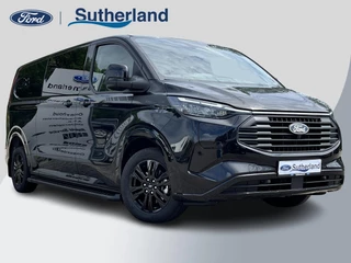 Ford Transit Custom 320 2.5 PHEV L2H1 Black Platinum DC | SCI | Ford Voorraad  | Prijs is excl. BTW incl. BPM| incl. €4.422,- korting! | Dubbele cabine Snoeks leder | Full led | Dubbele zij-schuifdeur | Direct uit voorraad leverbaar! | Full options