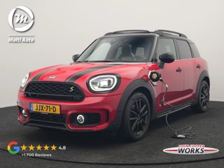 MINI Countryman Cooper S E ALL4 FACELIFT JCW PHEV 220pk Dealer O.H | Panodak | JCW Alcantara Sportstoelen Verwarmd | Head Up | Camera | Apple Carplay | Sfeerverlichting | Keyless | Virtual | Navigatie | DAB | Plug In Hybrid