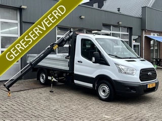 Ford Transit 310 2.2 TDCI Openlaadbak Pick-up Hiab 013T laadkraan Airco Trekhaak 2250kg Bluetooth telefoon voorbereiding 3-Persoons Euro 5 open laadbak P-up Bakwagen Kraan Bpm vrij voor particulier gebruik!!