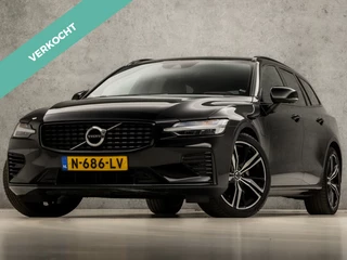 Volvo V60 2.0 T6 Recharge AWD R-Design 391Pk Automaat (APPLE CARPLAY, GROOT NAVI, LUXE LEDER, MEMORY SEATS, CAMERA, STUUR/STOELVERWARMING, GETINT GLAS, STOELVENTILATIE, ADAPTIVE CRUISE, NIEUWSTAAT)