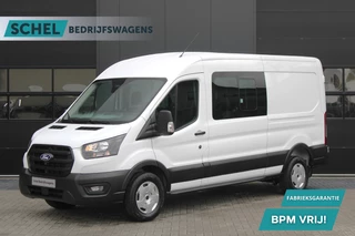Hoofdafbeelding Ford Transit Ford Transit 350 2.0 TDCI 165pk L3H2 Dubbel Cabine Trend 6 zits - Carplay - Trekhaak - Camera - 2800kg Trekgewicht - Rijklaar