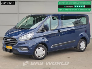 Ford Transit Custom  130PK Personenvervoer 9 Persoons Taxi TV LED Airco Cruise Parkeersensoren Euro6 Passenger Transport Kombi Tourer L2 Airco Cruise control