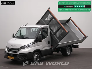 Iveco Daily 35C21 3.0L Automaat Driezijdige Kipper Dubbellucht 3,5t Trekgewicht ACC LED Airco Camera CarPlay Parkeersensoren Euro6 Tipper Benne Kieper Airco