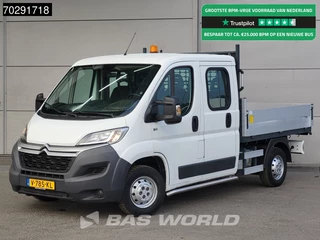 Citroën Jumper 130PK Open Laadbak Dubbel Cabine Trekhaak Euro6 Pritsche Pickup Open Box 2m3 Trekhaak