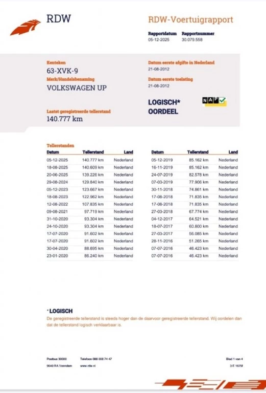 Hoofdafbeelding Volkswagen up!