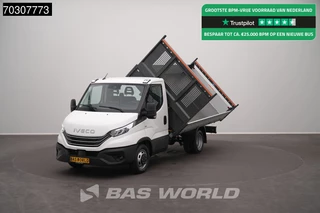 Iveco Daily 35C18 3.0L Driezijdige Kipper 3,5t Trekhaak Dubbellucht 210PK ACC LED Airco Camera Parkeersensoren Cruise CarPlay Euro6 Tipper Benne Kieper Airco