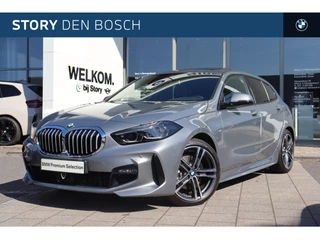 Hoofdafbeelding BMW 1 Serie BMW 1 Serie 118i High Executive M Sport Automaat / Panoramadak / Sportstoelen / Adaptieve LED / Comfort Access / Parking Assistant / Stoelverwarming