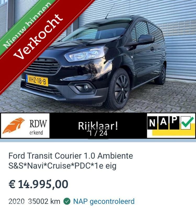 Hoofdafbeelding Ford Transit Courier