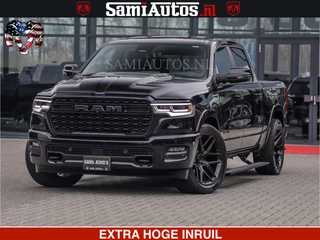 Dodge Ram Pick-Up LIMITED H.O 540 PK 706 Nm | FEUL WIELEN |XB9 | MASSAGE | BOM VOL | CREW CAB | DUBBELE CABINE | GRIJSKENTEKEN | 5 PERSOONS | DE MEEST LUXUEUZE en BEGEERDE Pick-up